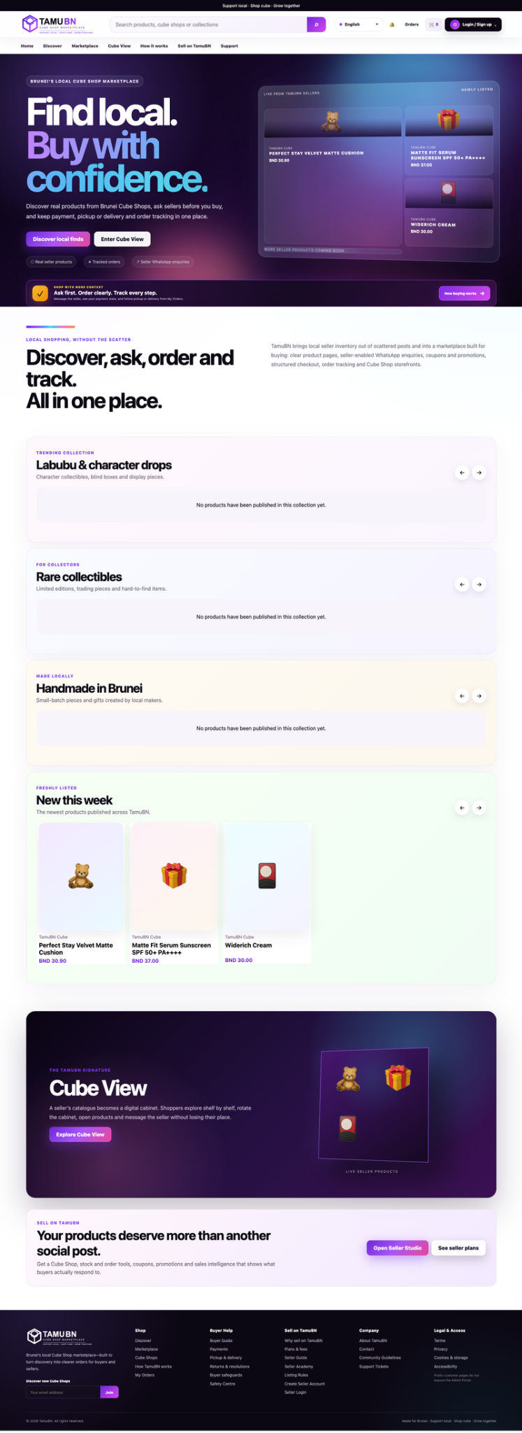 TamuBN public marketplace homepage